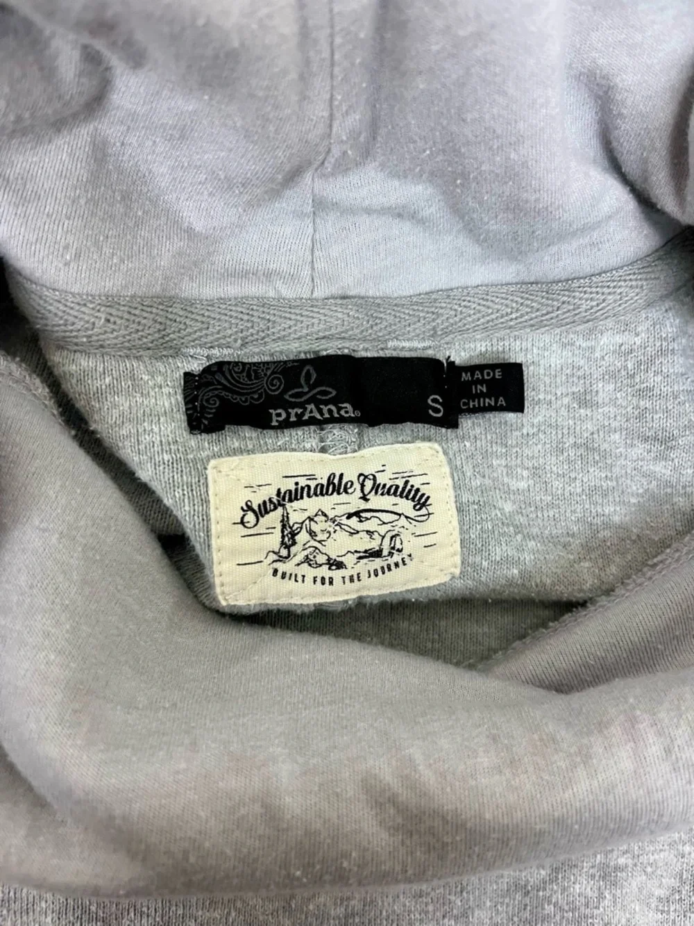 Prana Cowl Neck Top Pullover Sweater Gray Size Small